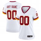 women's Washington Commanders 00 Custom name number Jersey Alternate White Limited Football Game
