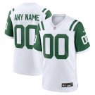 men's & kids New York Jets 00 Custom name number Jersey Alternate White FUSE Limited Football Game