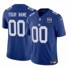 men's & kids New York Giants 00 Custom name number Jersey Blue 100th Season Patch Football Game
