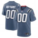 men's & kids New England Patriots 00 Custom name number Jersey Blue 2025 Rivalries Football Game