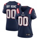 women's New England Patriots 00 Custom name number Jersey Navy F.U.S.E Limited Football Game
