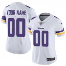 women's Minnesota Vikings 00 Custom name number Jersey White F.U.S.E Limited Football Player Game