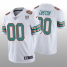 men's & kids Miami Dolphins 00 Custom name number Jersey Alternate White 50th Perfect Season Patch