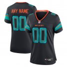 women's Miami Dolphins 00 Custom name number Jersey 2025 Rivalries Collection Football Player Game