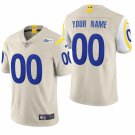 men's & kids Los Angeles Rams 00 Custom name number Jersey Bone FUSE Limited Football Player Game