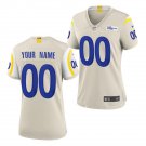 women's Los Angeles Rams 00 Custom name number Jersey Bone F.U.S.E Limited Football Player Game