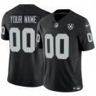 men's & kids Las Vegas Raiders 00 Custom name number Jersey Black 65th LXV Patch FUSE Football Game