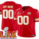 men's & kids Kansas City Chiefs 00 Custom name number Jersey Red F.U.S.E 2025 Super Bowl LIX Patch