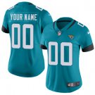 women's Jacksonville Jaguars 00 Custom name number Jersey Teal F.U.S.E Limited Football Player Game