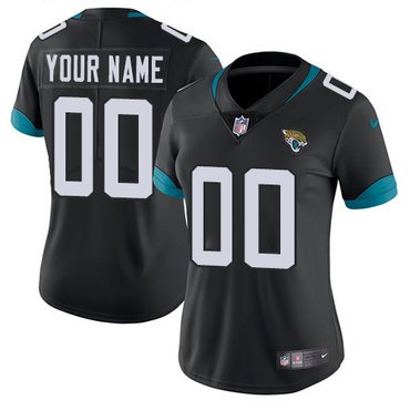 women's Jacksonville Jaguars 00 Custom name number Jersey Black F.U.S.E Limited Football Player Game