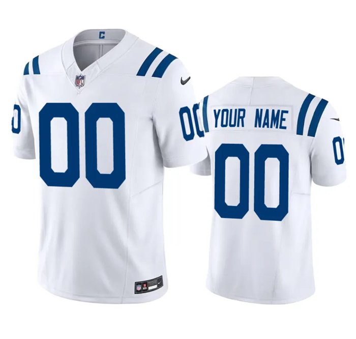 men's & kids Indianapolis Colts 00 Custom name number Jersey White F.U.S.E Limited Football Game