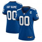 women's Indianapolis Colts 00 Custom name number Jersey Blue F.U.S.E Indiana Nights Football Game
