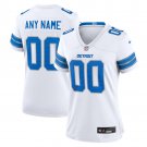 women's Detroit Lions 00 Custom name number Jersey White F.U.S.E Limited Football Player Team Game