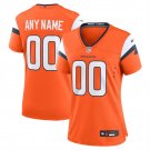 women's Denver Broncos 00 Custom name number Jersey Orange F.U.S.E Limited Football Player Game