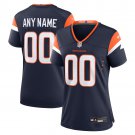 women's Denver Broncos 00 Custom name number Jersey Navy F.U.S.E Limited Football Player Team Game