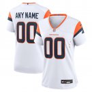 women's Denver Broncos 00 Custom name number Jersey White F.U.S.E Limited Football Player Team Game