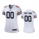 women's Chicago Bears 00 Custom name number Jersey White Classic Limited Football Player Game