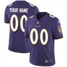 men's & kids Baltimore Ravens 00 Custom name number Jersey Purple FUSE Limited Football Player Game