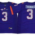 men's & youth Clemson Tigers 3 Xavier Thomas Jersey Purple College Limited Football Player Game