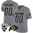 men's & youth Colorado Buffaloes 00 Custom name number Jersey Gray College F.U.S.E Football Game