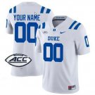 men's & youth Duke Blue Devils 00 Custom name number Jersey White College Limited Football Game