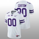 men's & youth Kansas State Wildcats 00 Custom name number Jersey White College Football Game