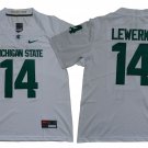 men's & youth Michigan State Spartans 14 Brian Lewerke Jersey White College Limited Football Game