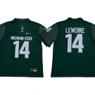 men's & youth Michigan State Spartans 14 Brian Lewerke Jersey Green College Limited Football Game