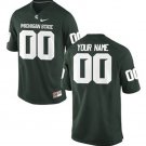 men's & youth Michigan State Spartans 00 Custom name number Jersey Green College Football Game