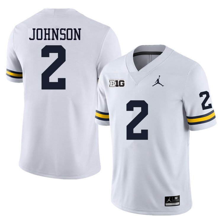 men's & youth Michigan Wolverines 2 Will Johnson Jersey White College Limited Football Player Game