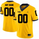 men's & youth Michigan Wolverines 00 Custom name number Jersey Yellow College Limited Football Game