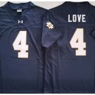 men's & youth Notre Dame Fighting Irish 4 Jeremiyah Love Jersey Navy F.U.S.E College Football Game