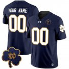 men's & youth Notre Dame Fighting Irish 00 Custom name number Jersey Navy College Football Game