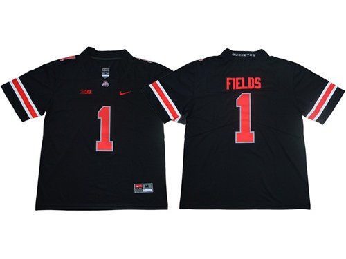 men's & youth Ohio State Buckeyes 1 Justin Fields Jersey Black College Limited Football Player Game