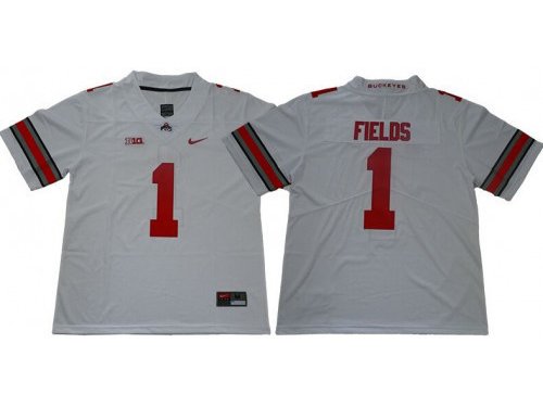 men's & youth Ohio State Buckeyes 1 Justin Fields Jersey White College Limited Football Player Game