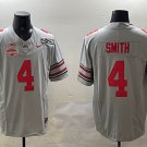 men's & youth Ohio State Buckeyes 4 Jeremiah Smith Jersey Gray 2025 Patch & Champions College Game