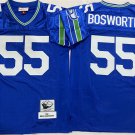 men's & youth Seattle Seahawks 55 Brian Bosworth Jersey Royal Throwback Mesh M&N Football Retired