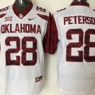 men's & youth Oklahoma Sooners 28 Adrian Peterson Jersey White XII College Limited Football Game