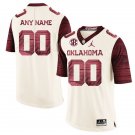 men's & youth Oklahoma Sooners 00 Custom name number Jersey Cream SEC College Limited Football Game