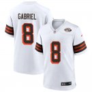 men's & kids Cleveland Browns 8 Dillon Gabriel Jersey White 2025 Draft 1946 Collection Football Game