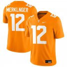 men's & youth Tennessee Volunteers 12 Jake Merklinger Jersey Orange College Limited Football Game