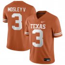 men's & youth Texas Longhorns 3 Emmett Mosley V Jersey Orange College Limited Football Player Game