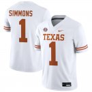men's & youth Texas Longhorns 1 Colin Simmons Jersey White College Limited Football Player Game