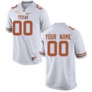 men's & youth Texas Longhorns 00 Custom name number Jersey White College Limited Football Game