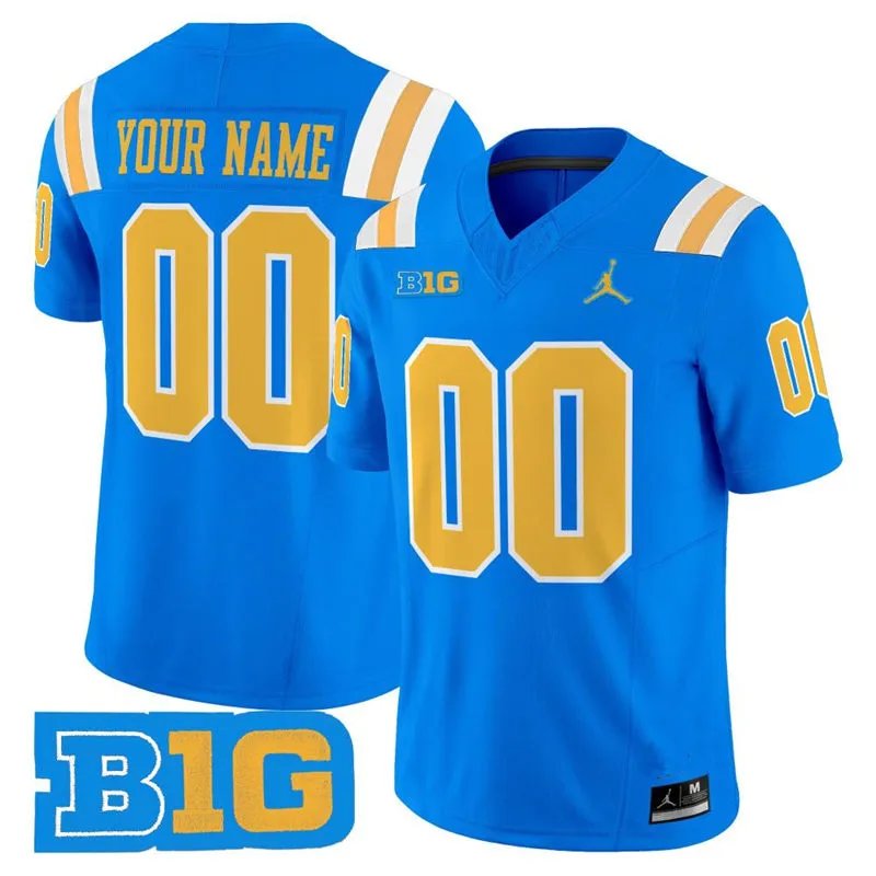men's & youth UCLA Bruins 00 Custom name number Jersey Blue College Limited Football Player Game