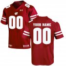 men's & youth Wisconsin Badgers 00 Custom name number Jersey Red College Football Player Game