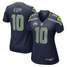 women's Seattle Seahawks 10 Cooper Kupp Jersey Navy 2026 Super Bowl LX Patch Limited Football