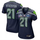 women's Seattle Seahawks 21 Devon Witherspoon Jersey Navy 2026 Super Bowl LX & 50th Season