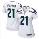 women's Seattle Seahawks 21 Devon Witherspoon Jersey White 2026 Super Bowl LX Patch Limited Football