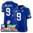 men's & kids Seattle Seahawks 9 Kenneth Walker III Jersey Royal Super Bowl LX & 50th Season Patch